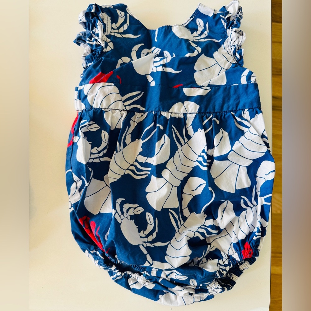 Classic prep lobster print bubble 3-6 mo
